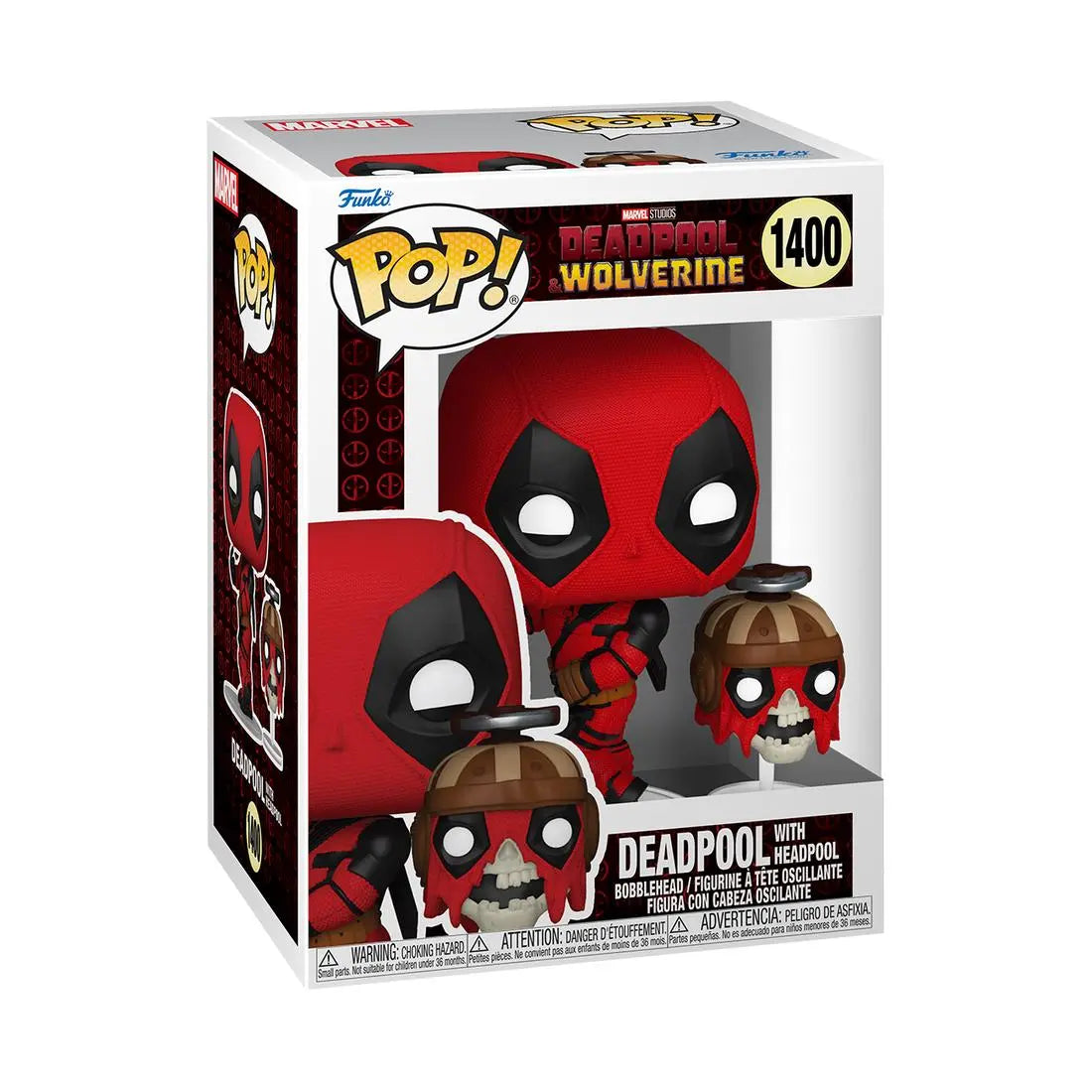 Funko Pop! Marvel Deadpool & Wolverine 1400 Deadpool with Headpool Funko
