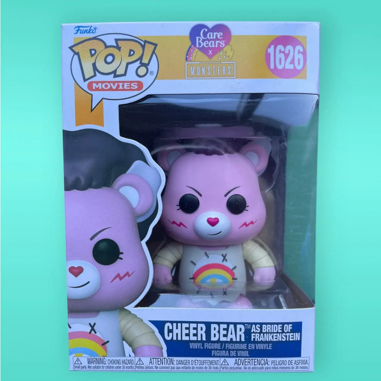 Funko Pop! Movies Care Bears x Universal Monsters 1626 Cheer Bear as Bride of Frankenstein Funko