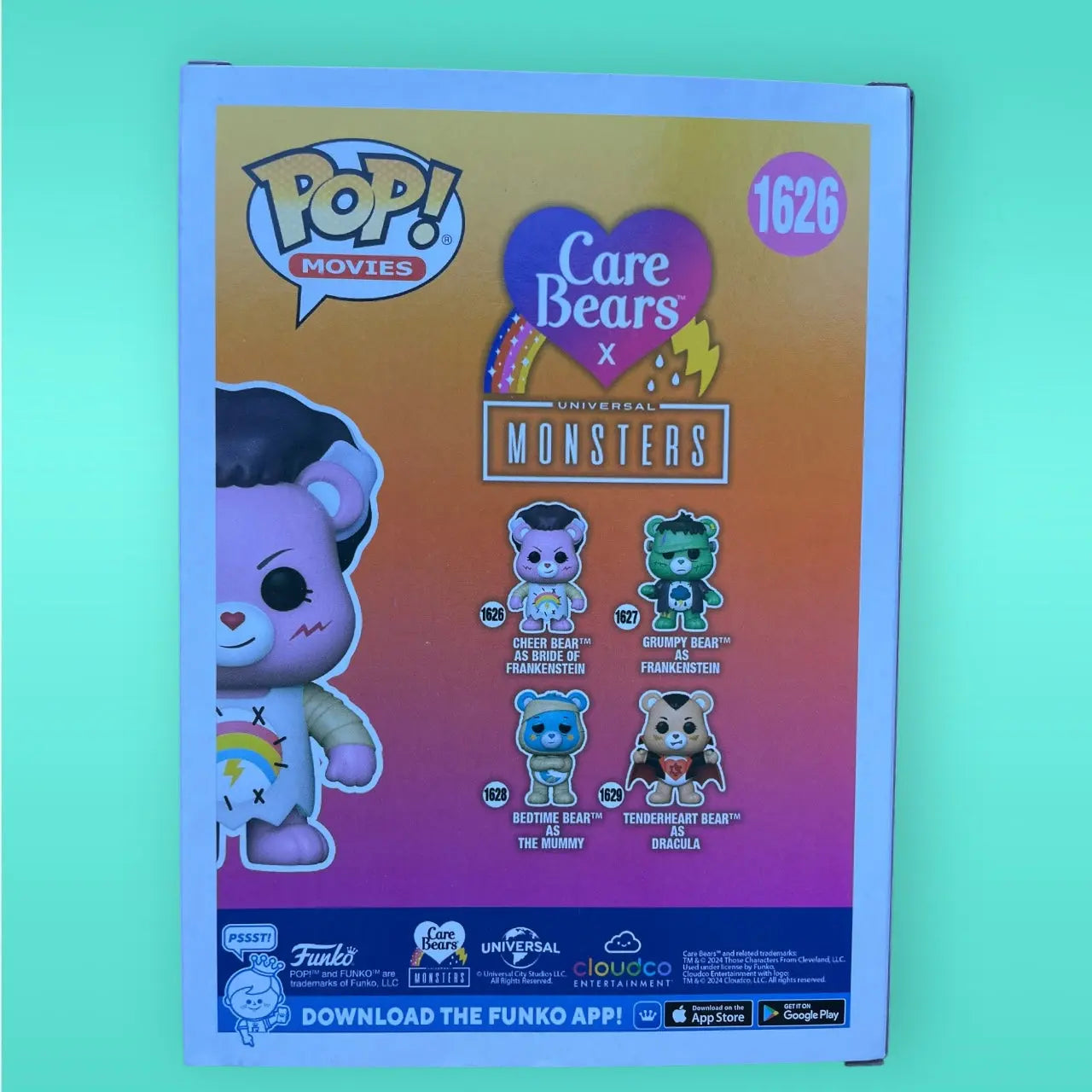 Funko Pop! Movies Care Bears x Universal Monsters 1626 Cheer Bear as Bride of Frankenstein Funko