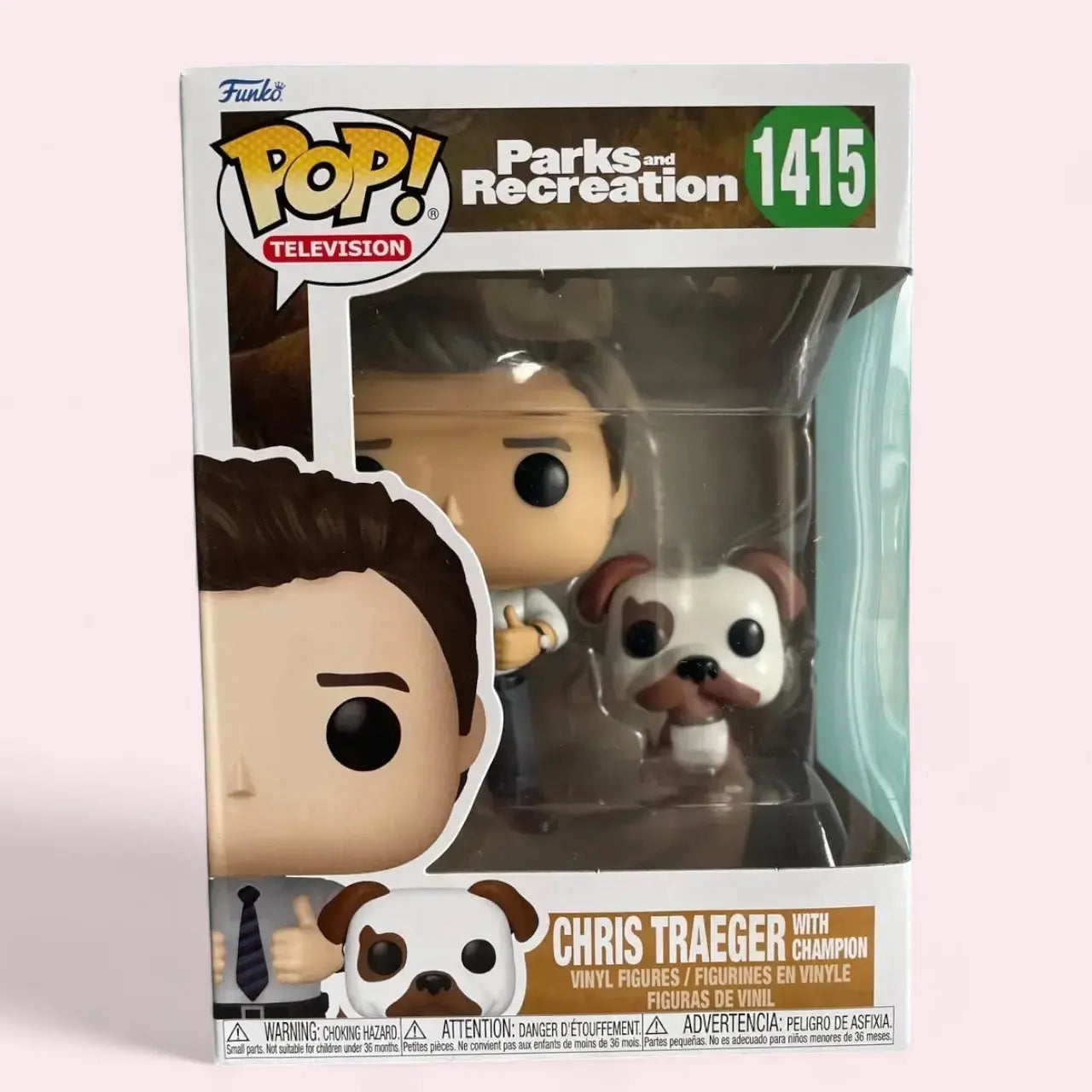 Funko Pop! Television Parks and Recreation 1415 Chris Traeger with Champion Funko