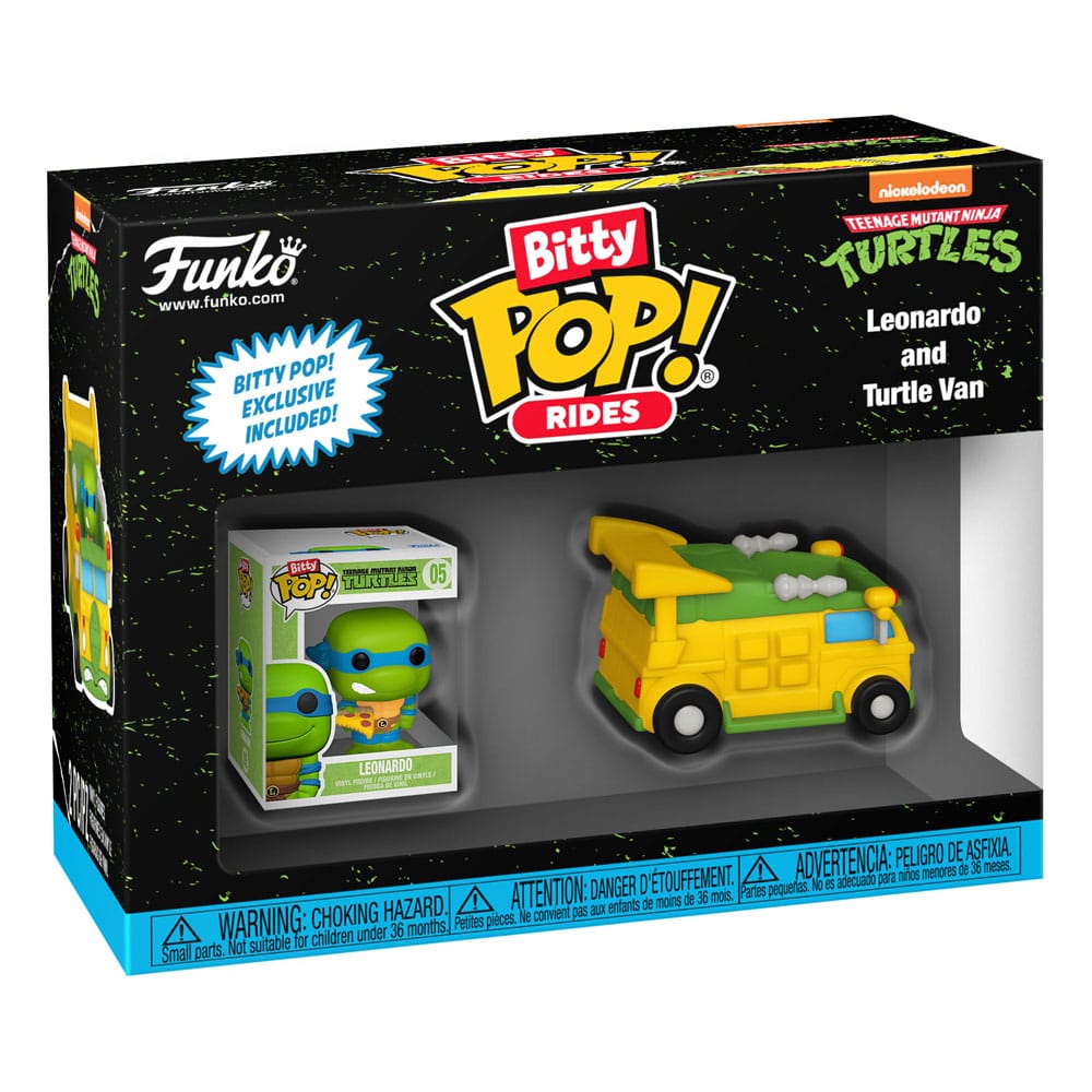 Funko Bitty Pop! Rides TMNT Leonardo and Turtle Van Funko