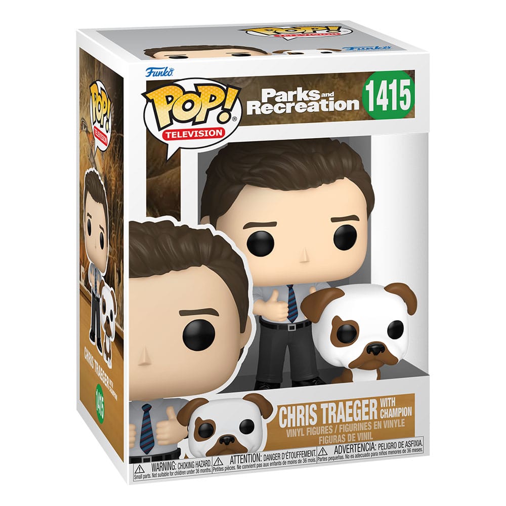 Funko Pop! Television Parks and Recreation 1415 Chris Traeger with Champion Funko