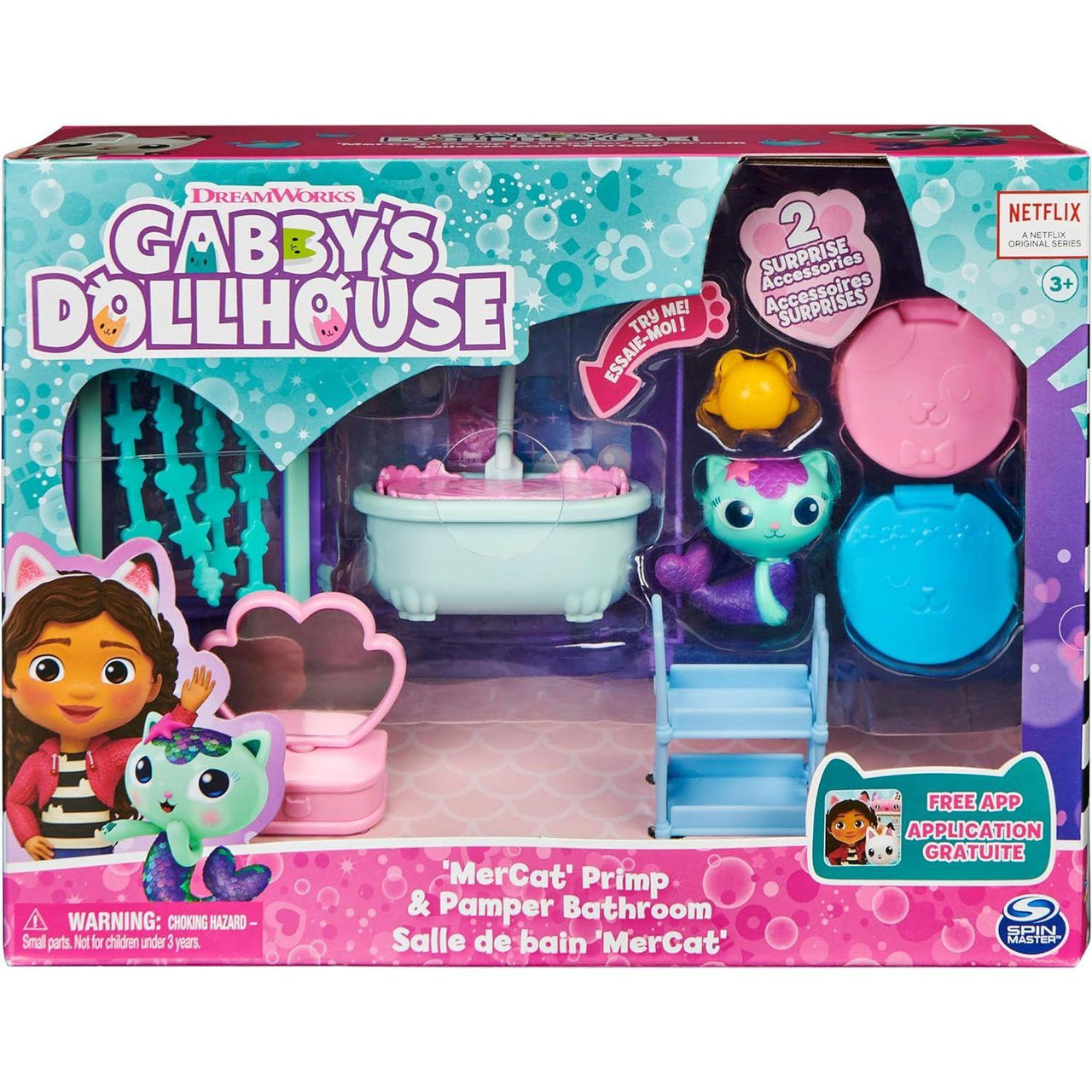 Gabby's Dollhouse MerCat Primp & Pamper Bathroom Gabby's Dollhouse