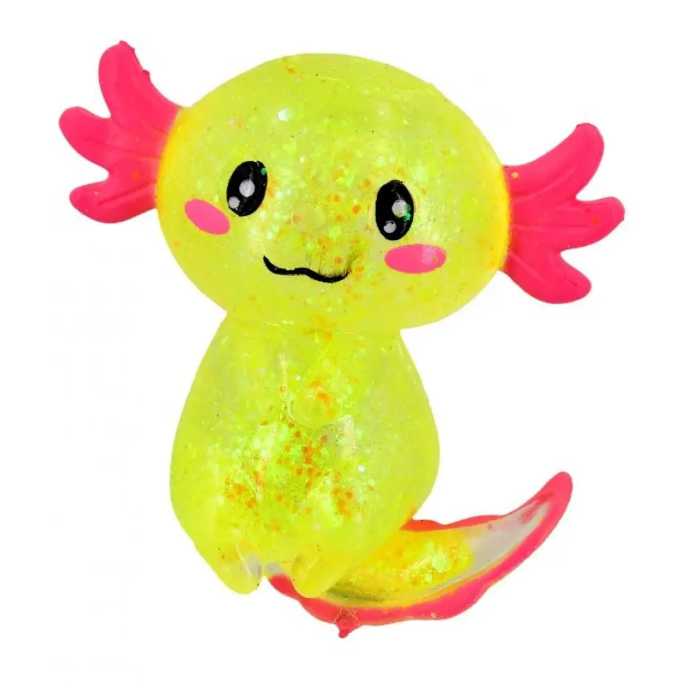 Glittery Axolotls Squish & Stretch Toy Assorted Unicorn & Punkboi