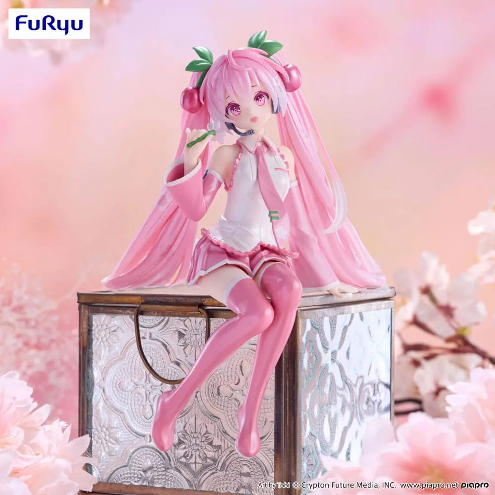 Hatsune Miku Noodle Stopper PVC Statue Sakura Miku 2024 Pearl Color Ver. 15 cm Furyu