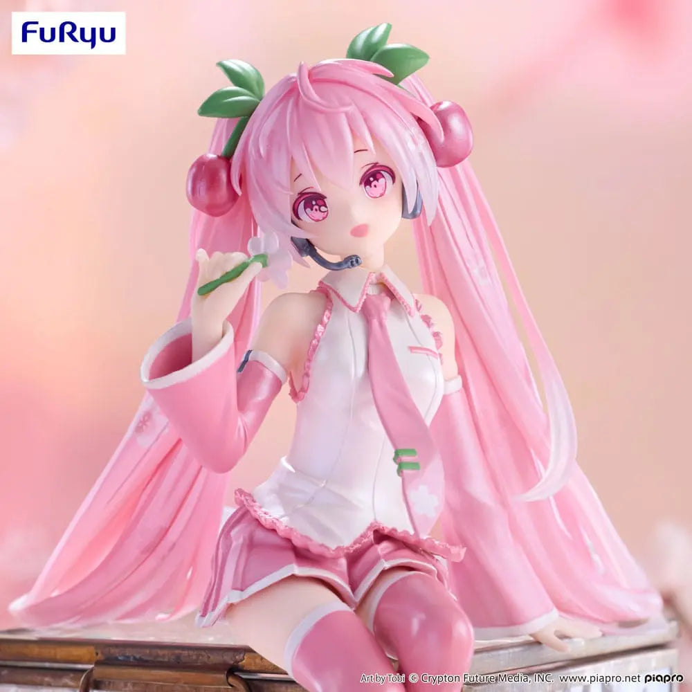 Hatsune Miku Noodle Stopper PVC Statue Sakura Miku 2024 Pearl Color Ver. 15 cm Furyu