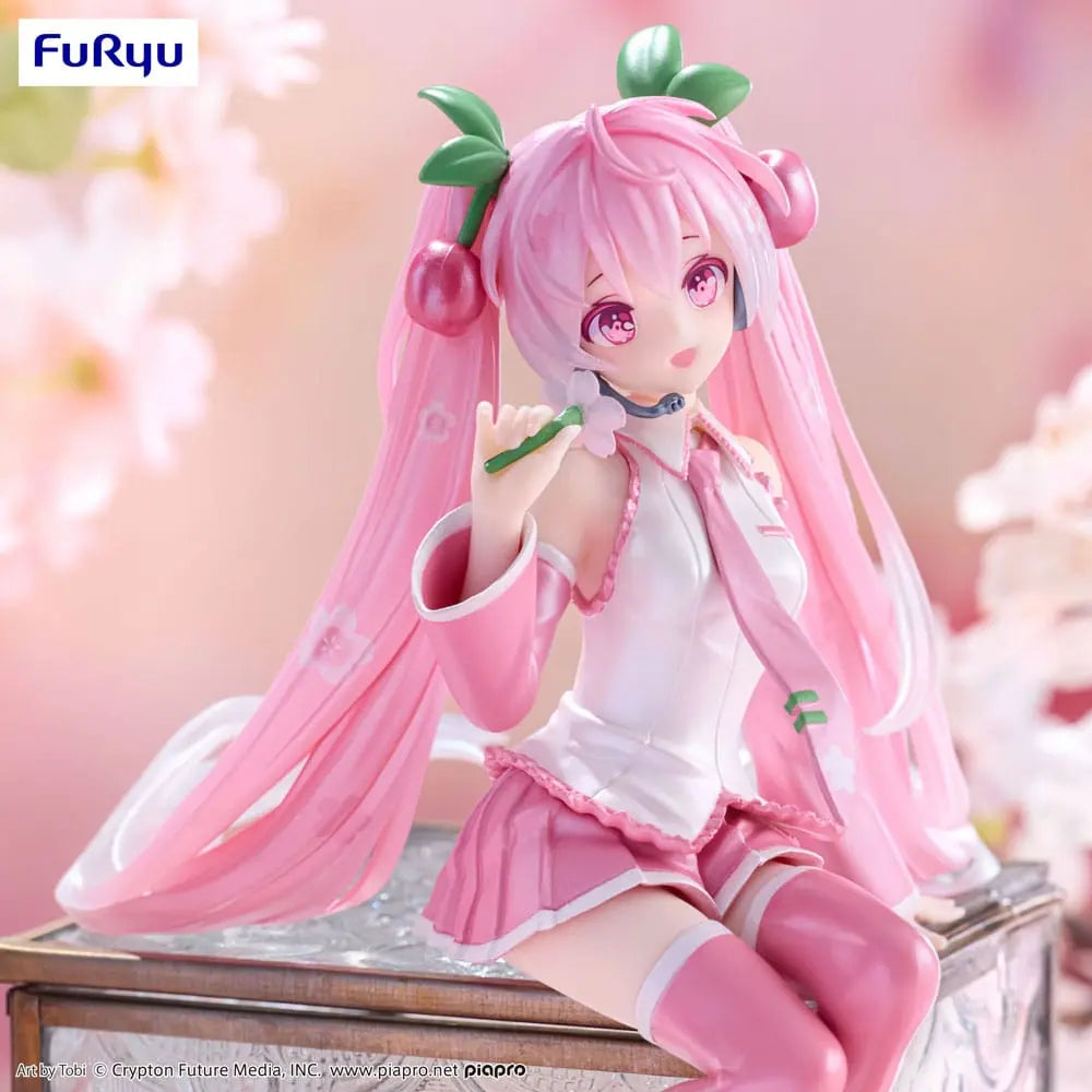 Hatsune Miku Noodle Stopper PVC Statue Sakura Miku 2024 Pearl Color Ver. 15 cm Furyu