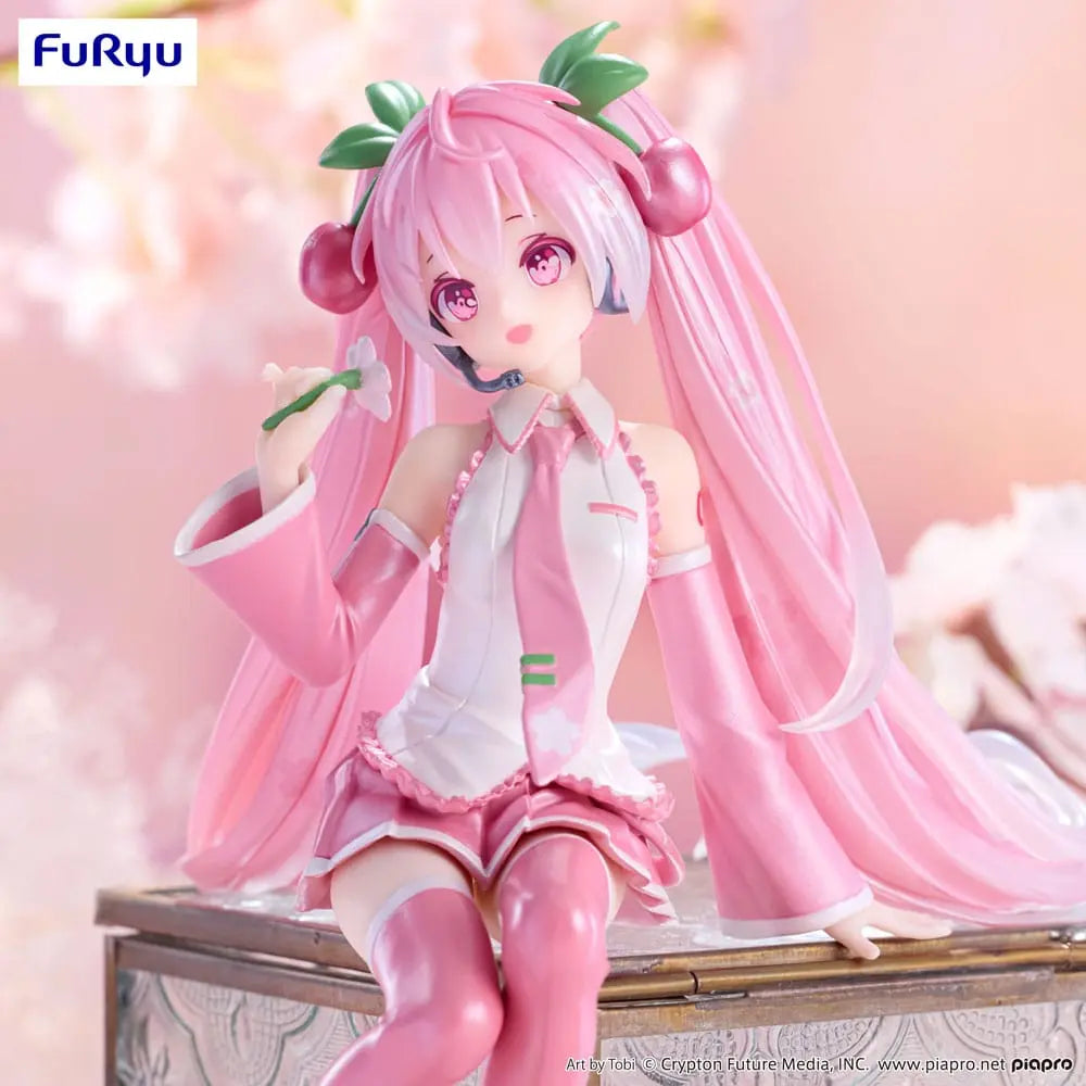 Hatsune Miku Noodle Stopper PVC Statue Sakura Miku 2024 Pearl Color Ver. 15 cm Furyu