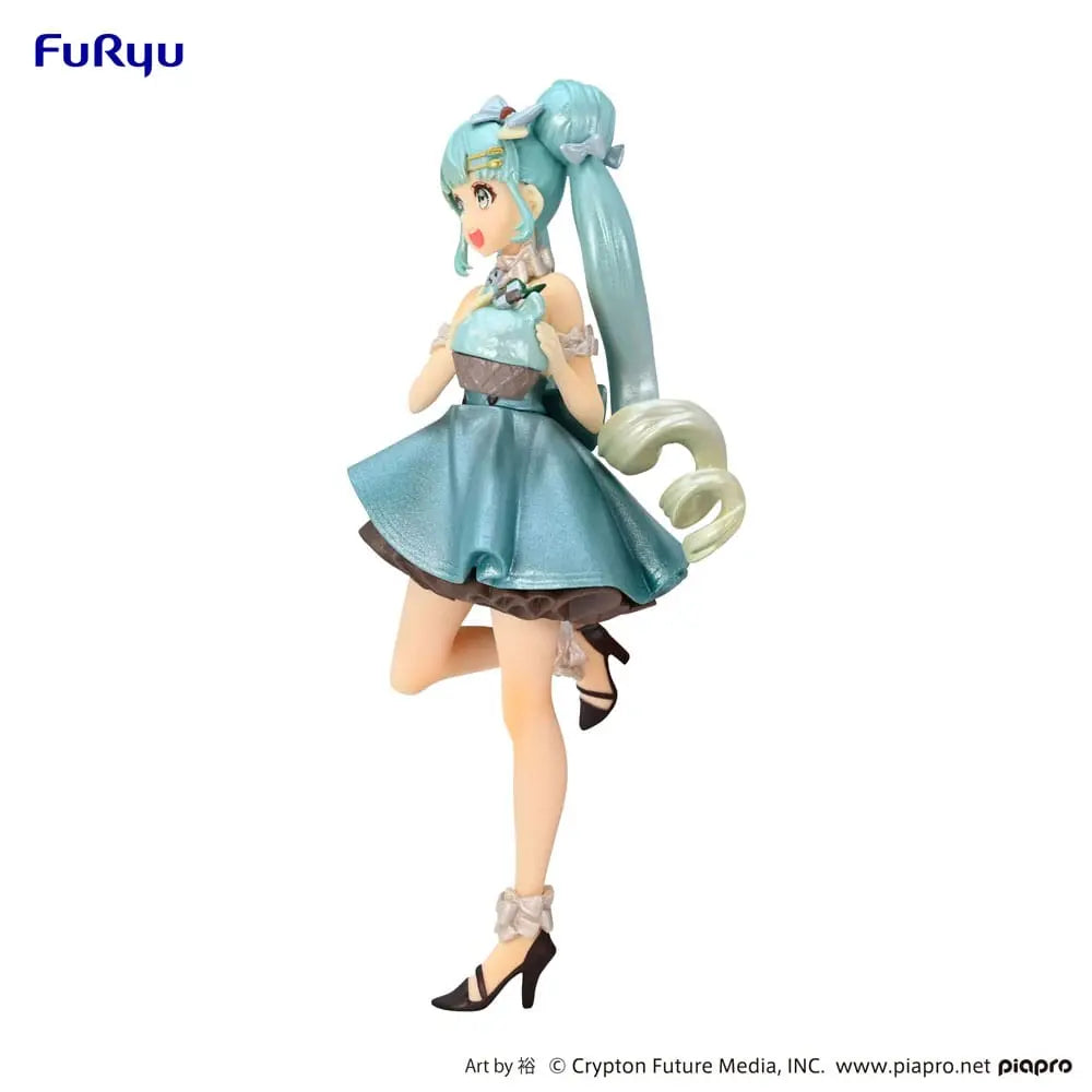 Hatsune Miku PVC Statue Hatsune Miku Chocolate Mint Pearl Color 17 cm Furyu