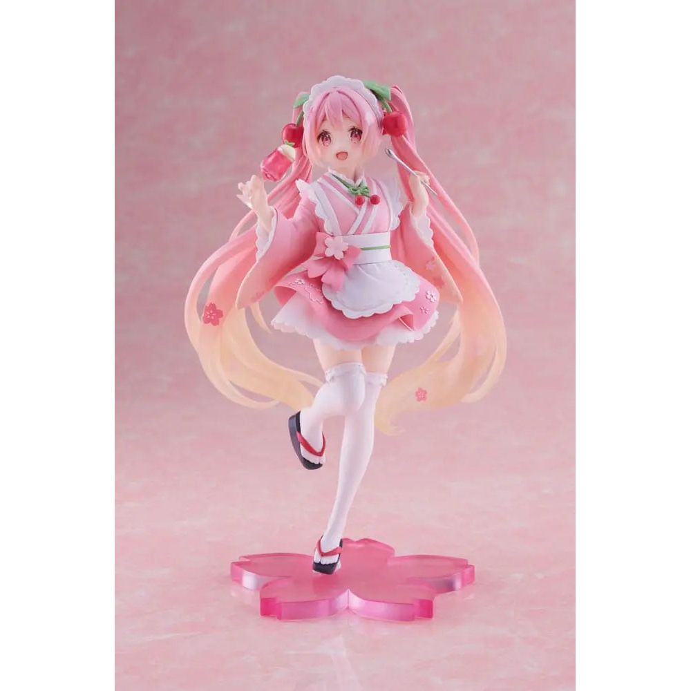 Hatsune Miku PVC Statue Newley Written Sakura Miku Japanese Cafe Ver. 18 cm Taito