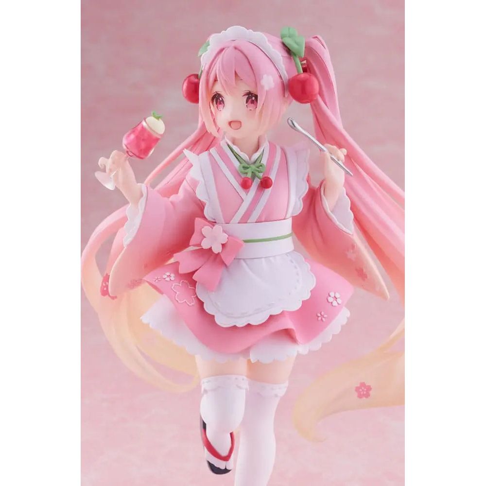 Hatsune Miku PVC Statue Newley Written Sakura Miku Japanese Cafe Ver. 18 cm Taito