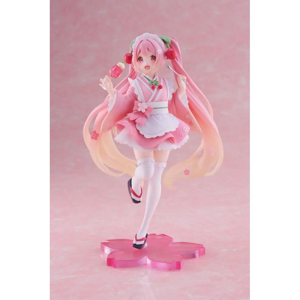 Hatsune Miku PVC Statue Newley Written Sakura Miku Japanese Cafe Ver. 18 cm Taito