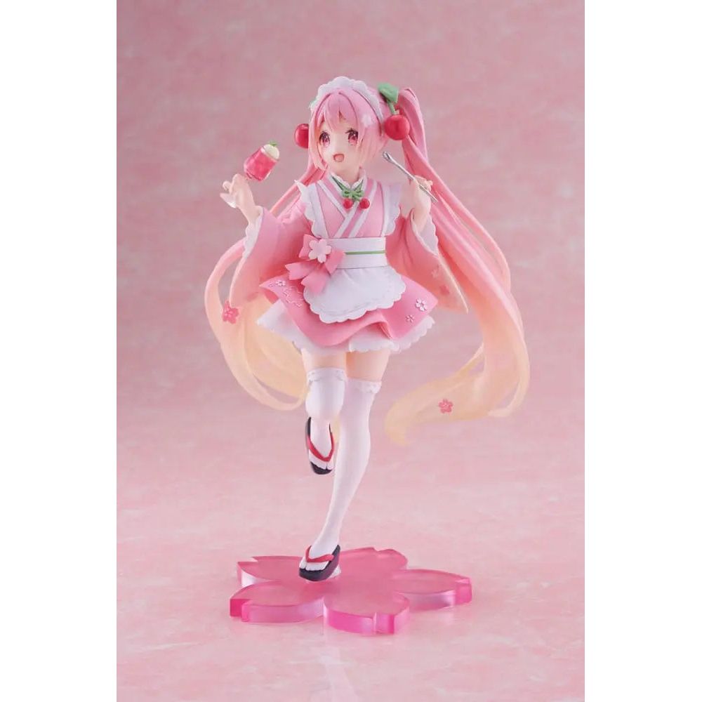 Hatsune Miku PVC Statue Newley Written Sakura Miku Japanese Cafe Ver. 18 cm Taito