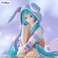 Thumbnail for Hatsune Miku Noodle Stopper PVC Statue Hatsune Miku Rabbit Ear Hood Pajama Blue Color Ver. 14 cm