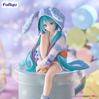 Thumbnail for Hatsune Miku Noodle Stopper PVC Statue Hatsune Miku Rabbit Ear Hood Pajama Blue Color Ver. 14 cm