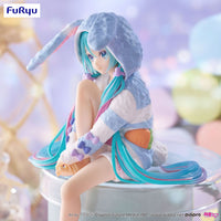 Thumbnail for Hatsune Miku Noodle Stopper PVC Statue Hatsune Miku Rabbit Ear Hood Pajama Blue Color Ver. 14 cm