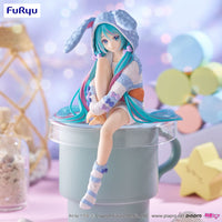 Thumbnail for Hatsune Miku Noodle Stopper PVC Statue Hatsune Miku Rabbit Ear Hood Pajama Blue Color Ver. 14 cm