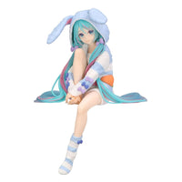 Thumbnail for Hatsune Miku Noodle Stopper PVC Statue Hatsune Miku Rabbit Ear Hood Pajama Blue Color Ver. 14 cm