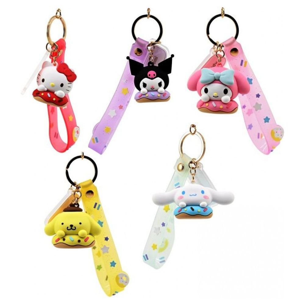 Hello Kitty and Friends Donuts Series Keychains with Hand Strap Assortment Hello Kitty