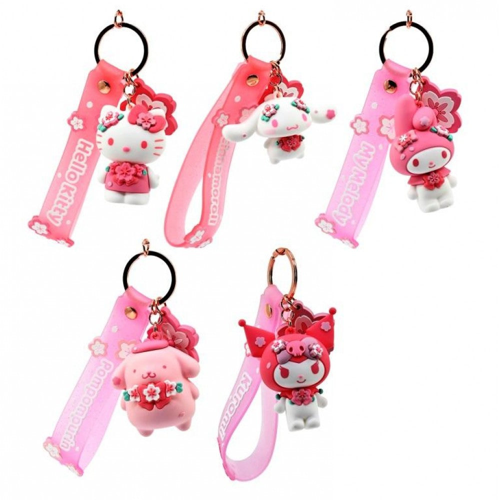 Hello Kitty and Friends Sakura Series Keychains with Hand Strap Hello Kitty