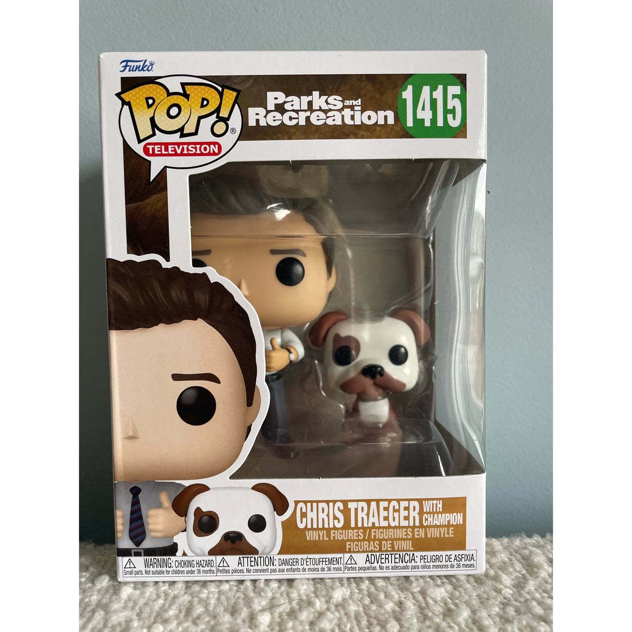 Funko Pop! Television Parks and Recreation 1415 Chris Traeger with Champion Funko