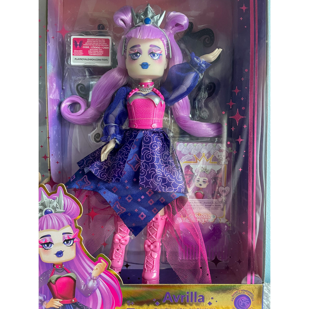 Roblox Royale High Fashion Doll - Avrilla The Dark Fairy Jazwares