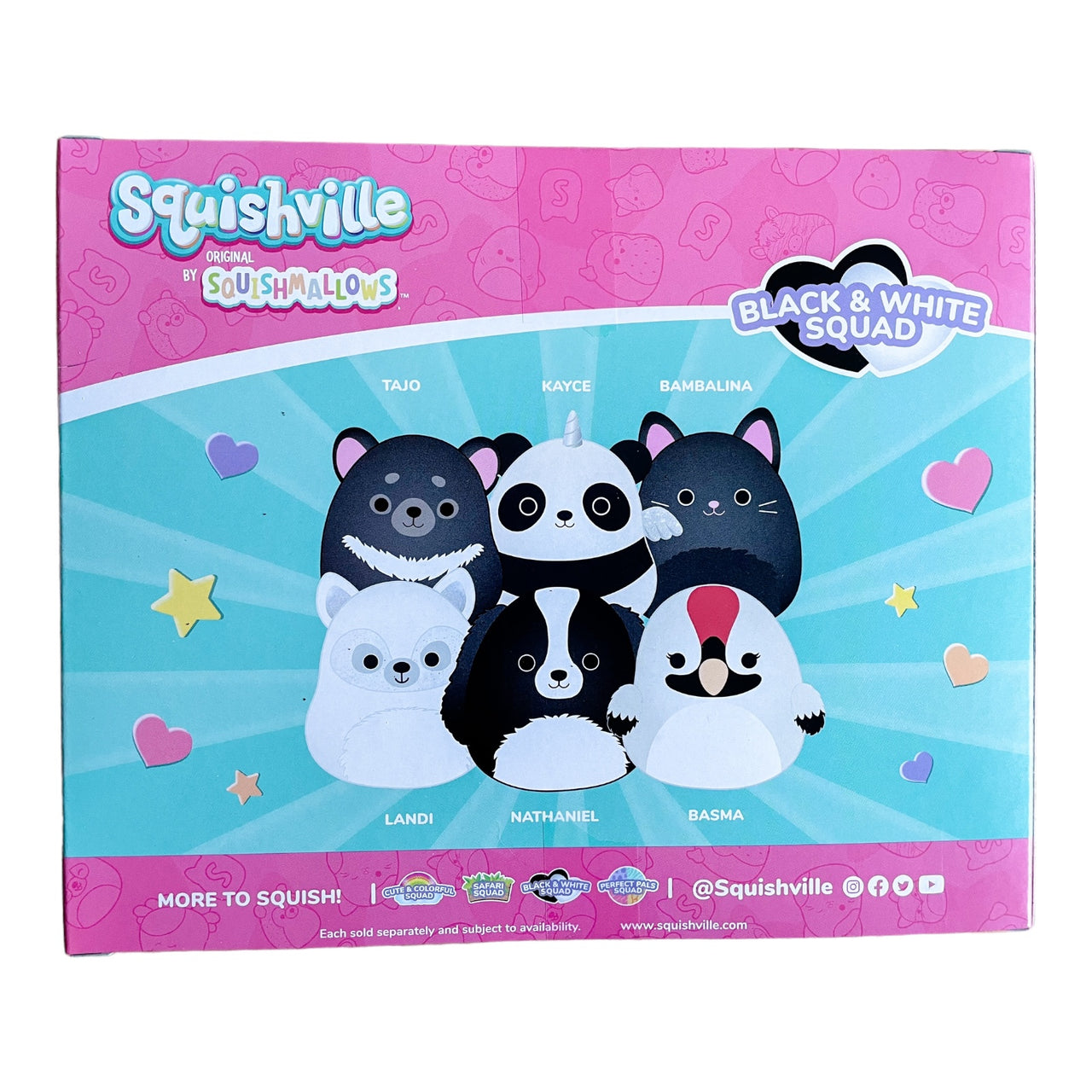 Squishville 2" Black & White Squad 6 Pack Squishmallows