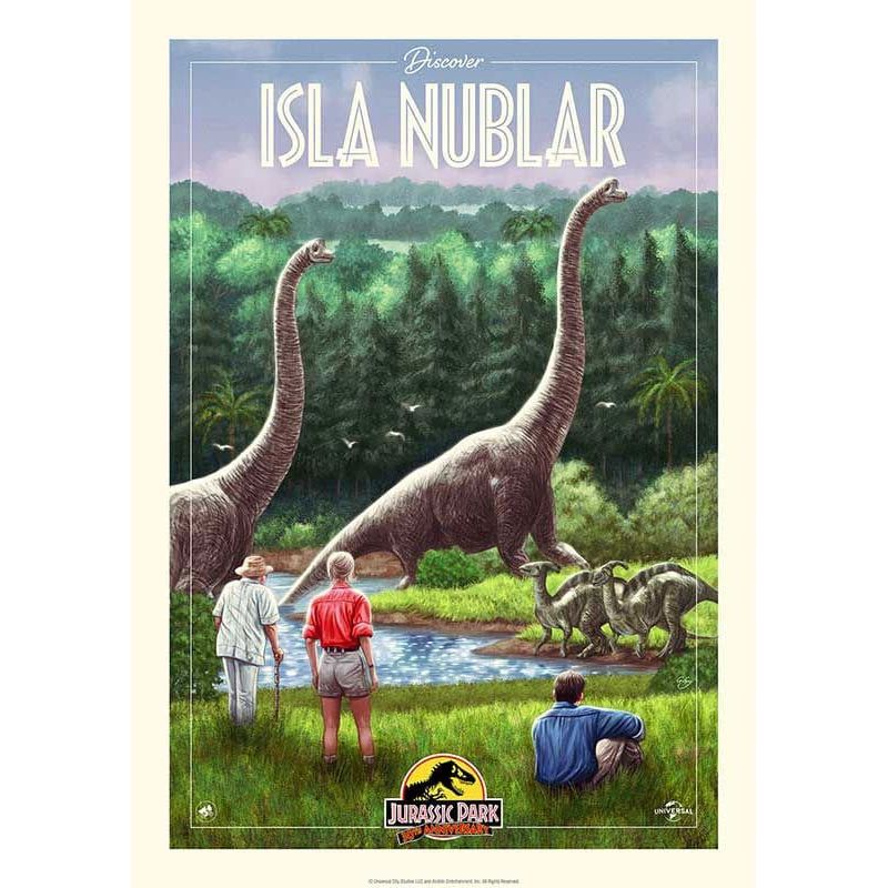 Jurassic Park Art Print 30th Anniversary Edition Limited Isla Nublar Edition 42 x 30 cm Fanattik