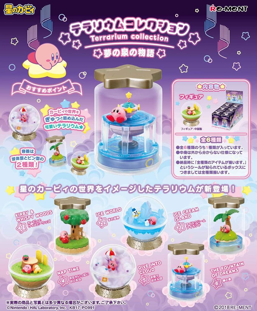 Kirby Mini Figures 6 cm Terrarium Collection Display Blind Box Complete Set 6 Pack