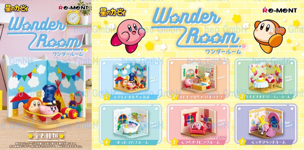 Kirby Mini Figures Kirby's Wonder Room Display Blind Box Complete Set 6 Pack