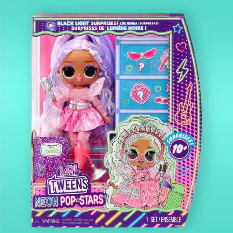 L.O.L. Surprise Tweens Neon Pop Stars Kitty K Fashion Doll Unicorn Punkboi