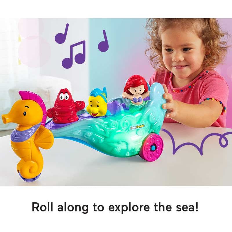 Little People Ariel’s Light-Up Sea Carriage Playset Fisher-Price