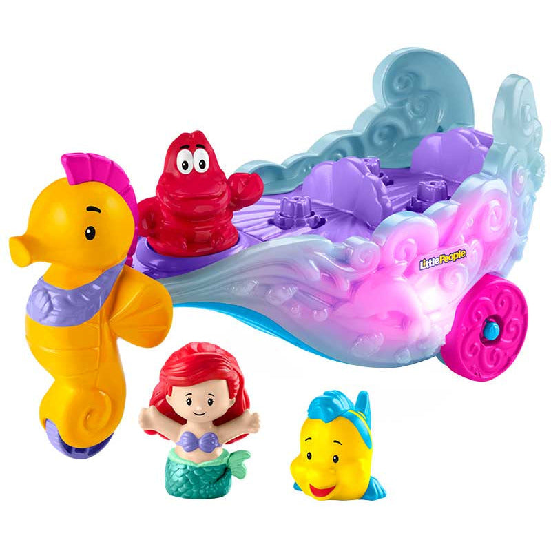 Little People Ariel’s Light-Up Sea Carriage Playset Fisher-Price