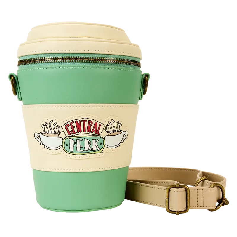 Loungefly Friends Central Perk To-Go Coffee Cup Figural Scented Crossbody Bag Loungefly