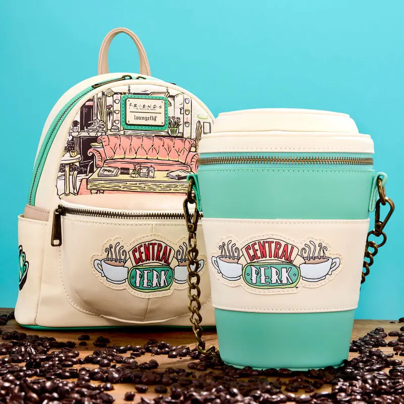 Loungefly Friends Central Perk To-Go Coffee Cup Figural Scented Crossbody Bag Loungefly