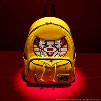 Thumbnail for Loungefly It Pennywise Raincoat Cosplay Glow Mini Backpack Loungefly