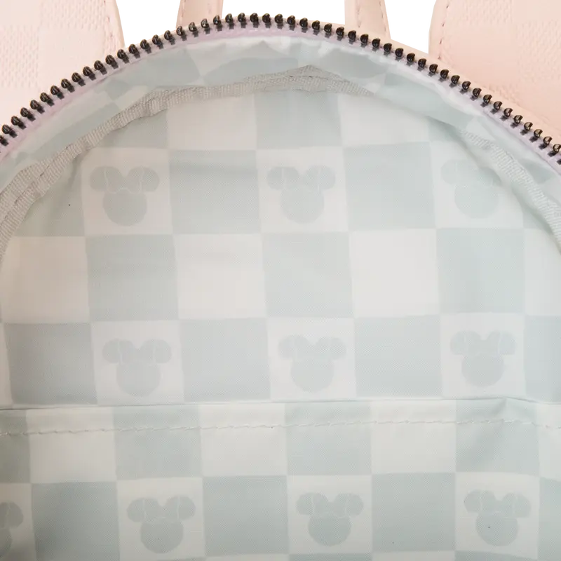 Loungefly Minnie Mouse Checkered Texture Mini Backpack Loungefly