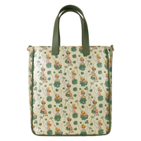 Thumbnail for Loungefly Peter Pan Tinker Bell Clover All-Over Print Tote Bag With Coin Bag Loungefly