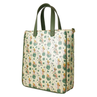 Thumbnail for Loungefly Peter Pan Tinker Bell Clover All-Over Print Tote Bag With Coin Bag Loungefly