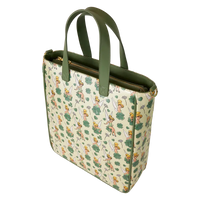 Thumbnail for Loungefly Peter Pan Tinker Bell Clover All-Over Print Tote Bag With Coin Bag Loungefly