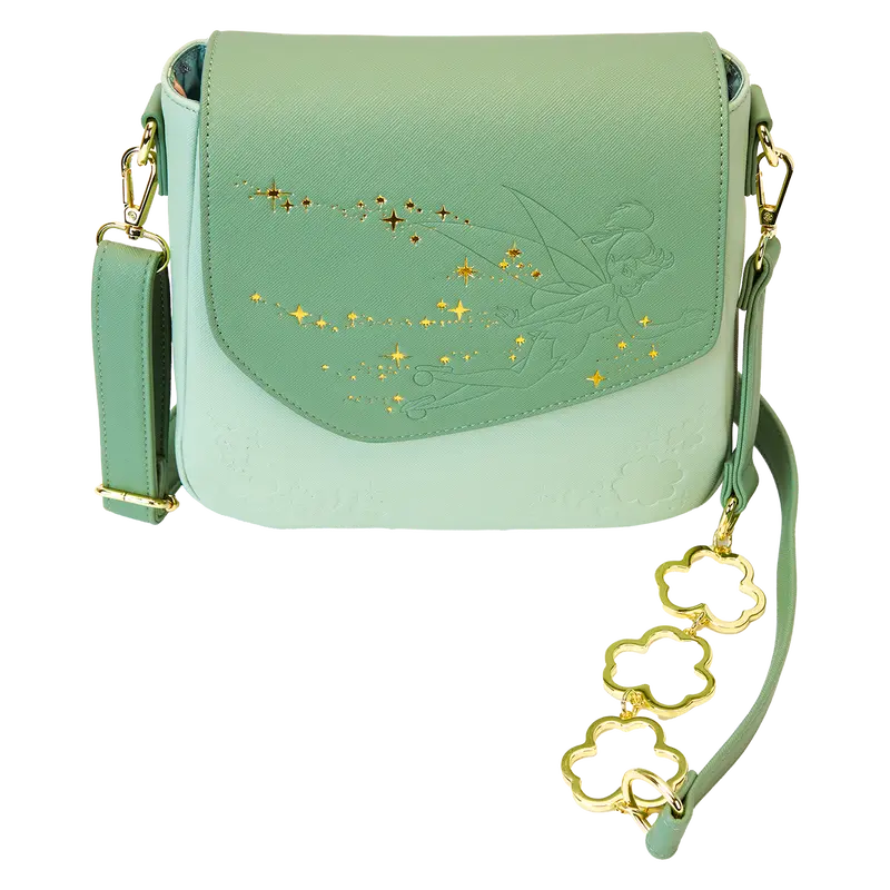 Loungefly Peter Pan Tinker Bell Clover Crossbody Bag Loungefly