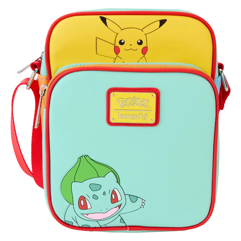 Loungefly Pokémon Color Block Starters Crossbody Bag Loungefly