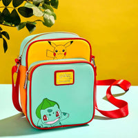 Thumbnail for Loungefly Pokémon Color Block Starters Crossbody Bag Loungefly