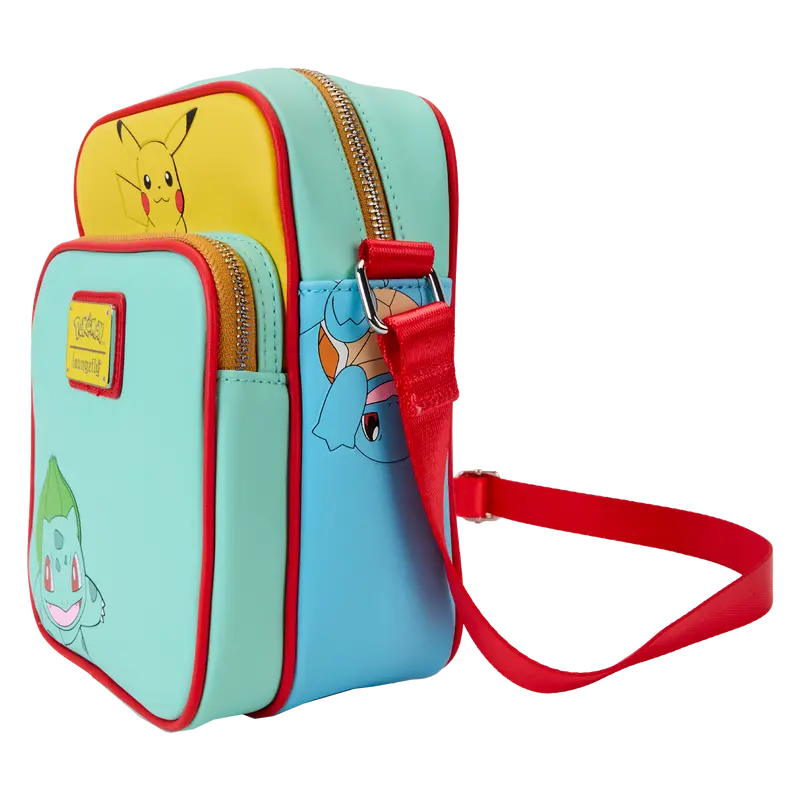 Loungefly Pokémon Color Block Starters Crossbody Bag Loungefly