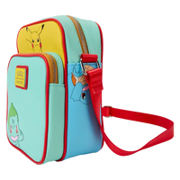 Thumbnail for Loungefly Pokémon Color Block Starters Crossbody Bag Loungefly