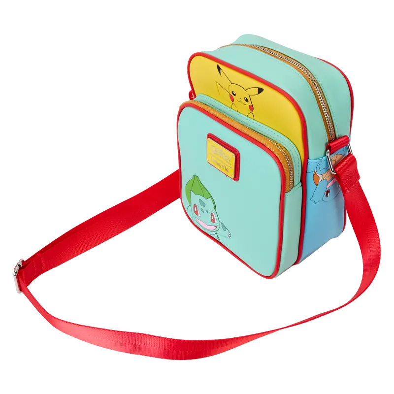 Loungefly Pokémon Color Block Starters Crossbody Bag Loungefly