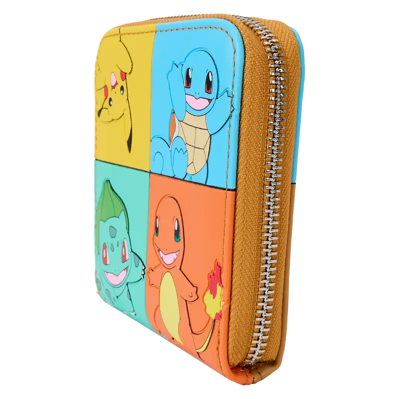 Loungefly Pokémon Color Block Starters Zip Around Wallet Loungefly