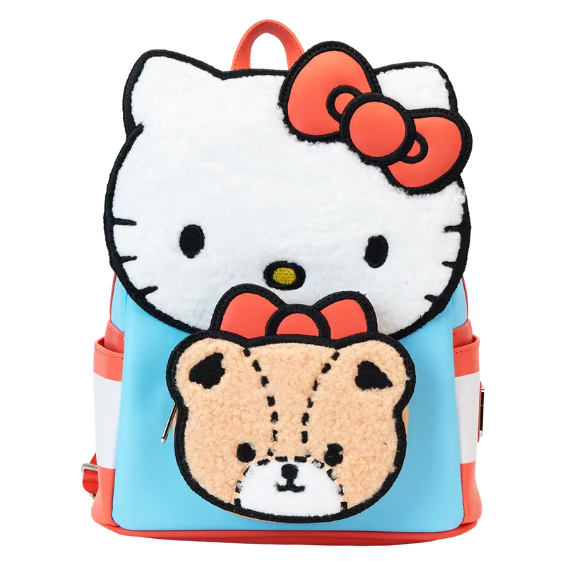 Loungefly Sanrio Hello Kitty & Tiny Chum Bear Sherpa Mini Backpack Loungefly