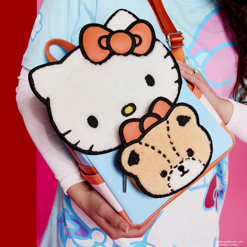 Loungefly Sanrio Hello Kitty & Tiny Chum Bear Sherpa Mini Backpack Loungefly