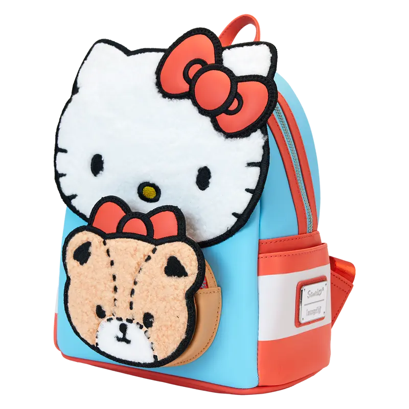 Loungefly Sanrio Hello Kitty & Tiny Chum Bear Sherpa Mini Backpack Loungefly